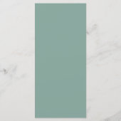 Monogram Greenery Krans Elegante bruiloft Menu (Achterkant)