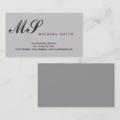 Monogram Grey Attorney bij Law Visitekaartje (Voorkant / Achterkant)
