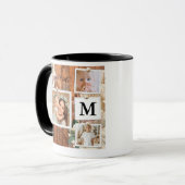 Monogram Grid Foto Collage Koffie Mok (Voorkant links)