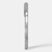 Monogram grijs cirkelpatroon Case-Mate iPhone case (Achterkant / Links)