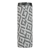 Monogram Grijs Drietonig Diamantpatroon Thermosbeker (Achterkant)