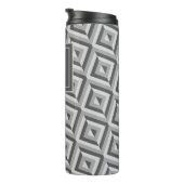 Monogram Grijs Drietonig Diamantpatroon Thermosbeker (Geroteerd rechts)