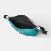 Monogram Grijs en Turquoise Nep Slangenleer Heuptasje (Open)