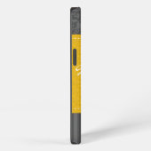 Monogram Grijs Geel Damast Streep iPad Air Hoesje iPhone Hoesje (Rechterkant)
