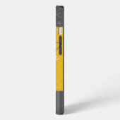Monogram Grijs Geel Damast Streep iPad Air Hoesje iPhone Hoesje (Linkerkant)