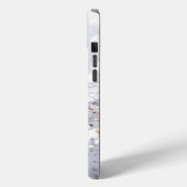 Monogram Grijs Glamoureus Glitter Case-Mate iPhone Case (Achterkant / Links)