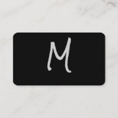 Monogram grijs handschrift visitekaartje (Achterkant)