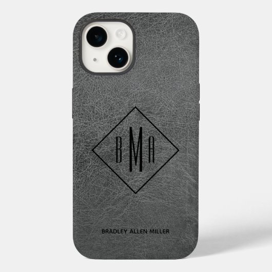 Monogram grijs Hoesje-Mate iPhone draagtas uit led Case-Mate iPhone Case (Achterkant)