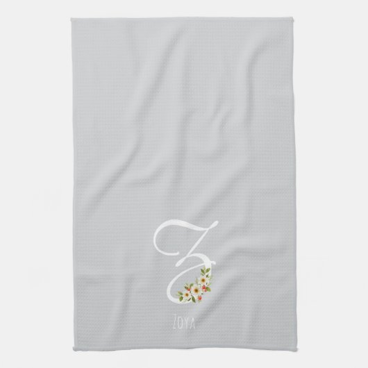 Monogram grijs Keukenhanddoek Huis Verwarmingscade (Verticaal)