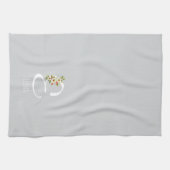 Monogram grijs Keukenhanddoek Huis Verwarmingscade (Horizontaal)