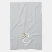Monogram grijs Keukenhanddoek Huis Verwarmingscade (Verticaal)