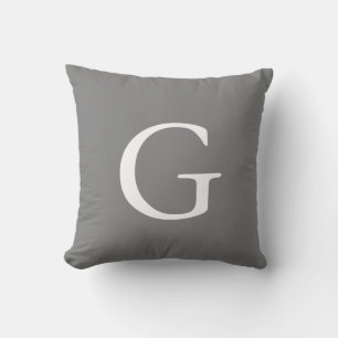 Monogram Grijs Kussen
