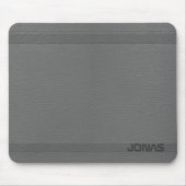 Monogram grijs leder look muismat (Voorkant)