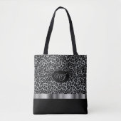 Monogram grijs luipatroon tote bag (Voorkant)