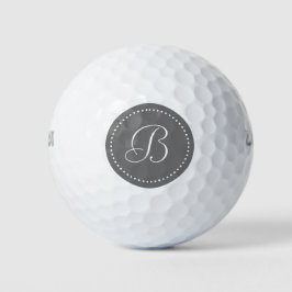 Monogram Grijs met Stippen Golfballen