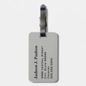 Monogram Grijs Militaire Camo Camouflage Bagagelabel (Achterkant verticaal)