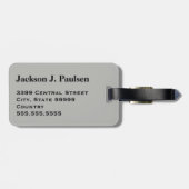 Monogram Grijs Militaire Camo Camouflage Bagagelabel (Achterkant horizontaal)