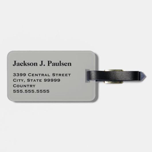 Monogram Grijs Militaire Camo Camouflage Bagagelabel (Achterkant horizontaal)