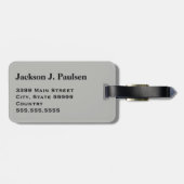 Monogram Grijs Militaire Camo Camouflage Cirkel Bagagelabel (Achterkant horizontaal)