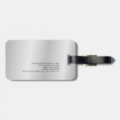 Monogram grijs - minimalistisch bagagelabel (Achterkant horizontaal)