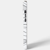 Monogram grijs modern Daisy Medallion Pattern Case-Mate iPhone Case (Achterkant / Links)