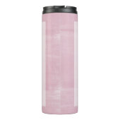 Monogram Grijs Roze Trendy Elegant Meisje Modern Thermosbeker (Achterkant)