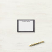 Monogram Grijs Schoolbord Post-it® Notes (Op bureau)