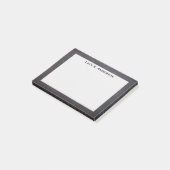 Monogram Grijs Schoolbord Post-it® Notes (Schuin)