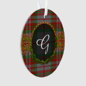 Monogram grijs Tartan Ornament (voorkant)