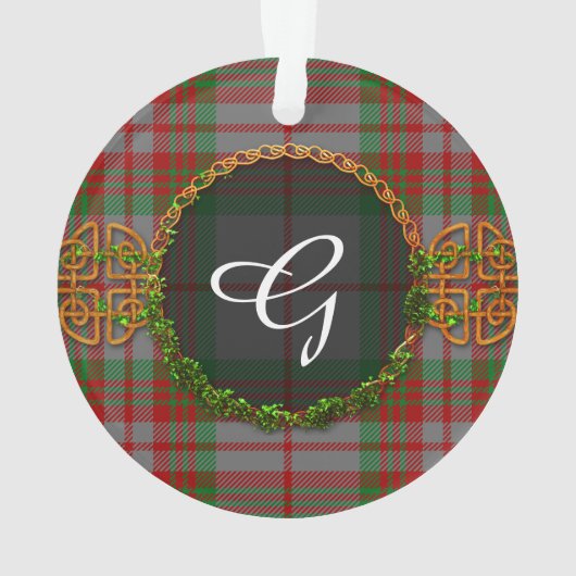 Monogram grijs Tartan Ornament (achterkant)