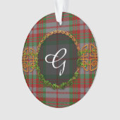 Monogram grijs Tartan Ornament (voorkant)