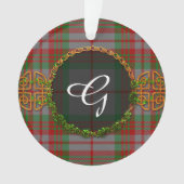 Monogram grijs Tartan Ornament (voorkant)