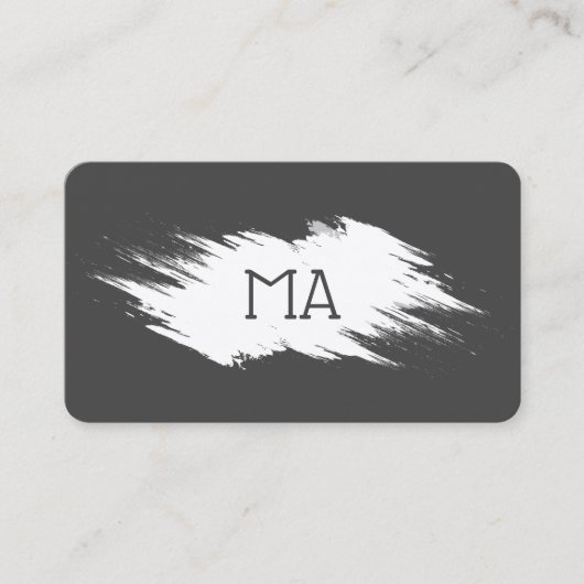 Monogram | Grijs Wit Visitekaartje (Voorkant)