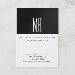 Monogram grijs Witte Kleur Chubby Visitekaartje