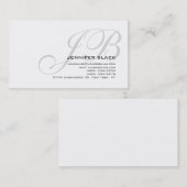Monogram grijs Witte Visitekaartje met kleurtinten (Voorkant / Achterkant)