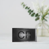 Monogram grijs zwart Visitekaartje (Staand voorkant)