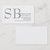 Monogram grijs Zwart witconsultant Visitekaartje (Voorkant / Achterkant)