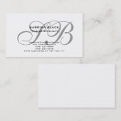 Monogram grijs Zwart witconsultant Visitekaartje (Voorkant / Achterkant)