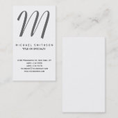 Monogram grijs Zwart witconsultant Visitekaartje (Voorkant / Achterkant)