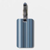 Monogram grijsblauwe strepen bagagelabel (Achterkant verticaal)