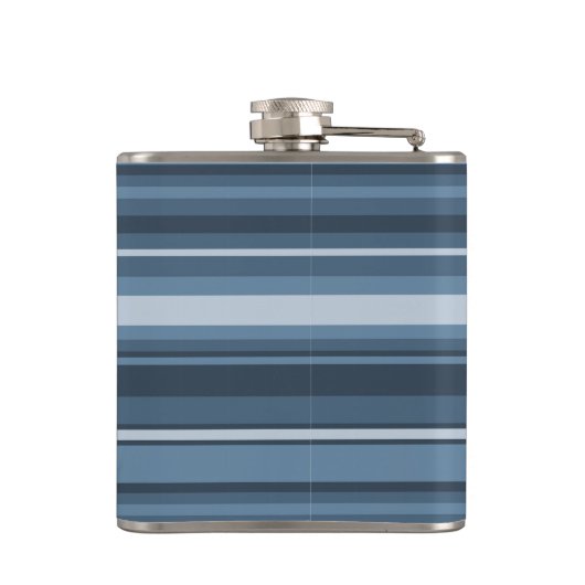 Monogram grijsblauwe strepen heupfles (Achterkant)