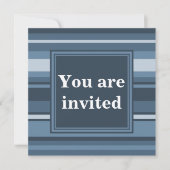 Monogram grijsblauwe strepen kaart (Voorkant)