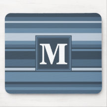 Monogram grijsblauwe strepen
