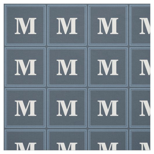 Monogram grijsblauwe strepen stof (Swatch)