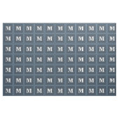 Monogram grijsblauwe strepen stof (Fat Quarter)
