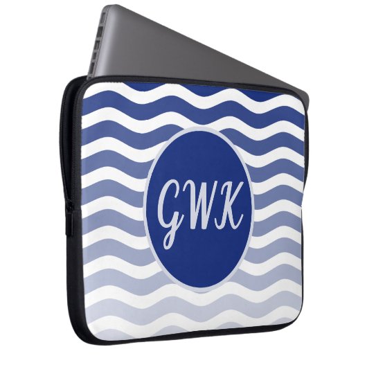 Monogram grijze blauwe golflengte elektronica tas (Voorkant Rechts)