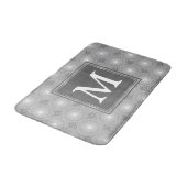 Monogram grijze cirkels patroon badmat (Gekanteld)