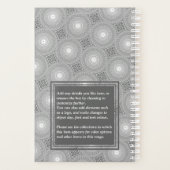 Monogram grijze cirkels patroon planner (Achterkant)