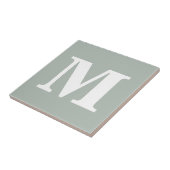 Monogram grijze contemhedendaagse aanvullende kleu tegeltje (Zijkant)