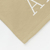 Monogram grijze en goudstrepen | bewerkbare kleure fleece deken (Hoek)